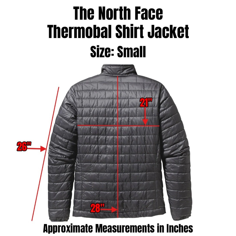 The North Face Thermoball Shirt Jacket Mens Black Logo Quilted Puffer Gorpcore - Picture 2 of 10